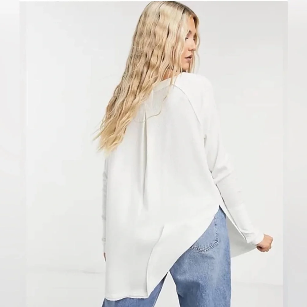 Free People We The Free Snowy Thermal 6pm Long Sleeve Tunic Size Small - Picture 4 of 8